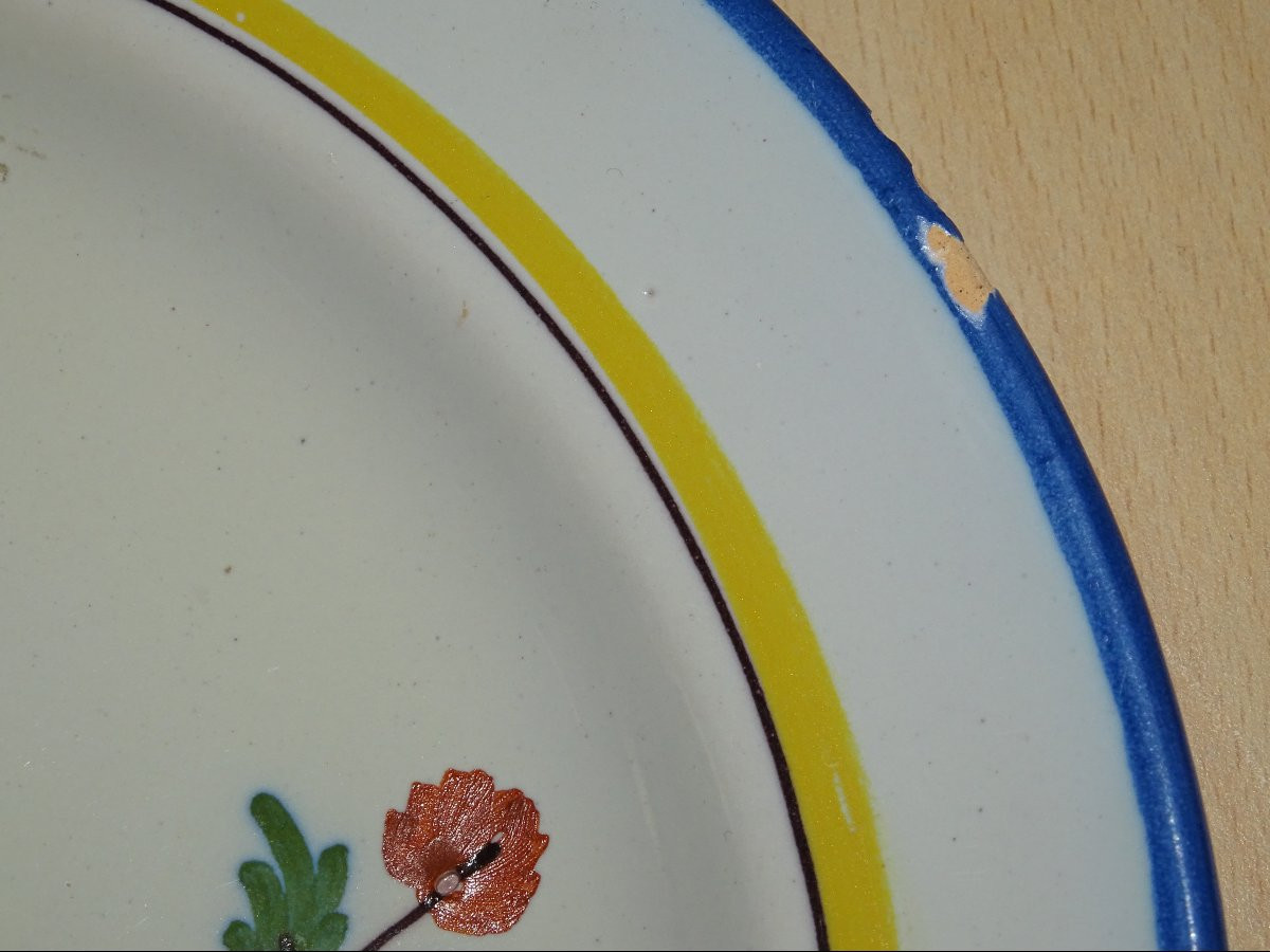 Assiette en faïence d'épinal ou Waly, début XIXème siècle représentant un cerf-photo-2