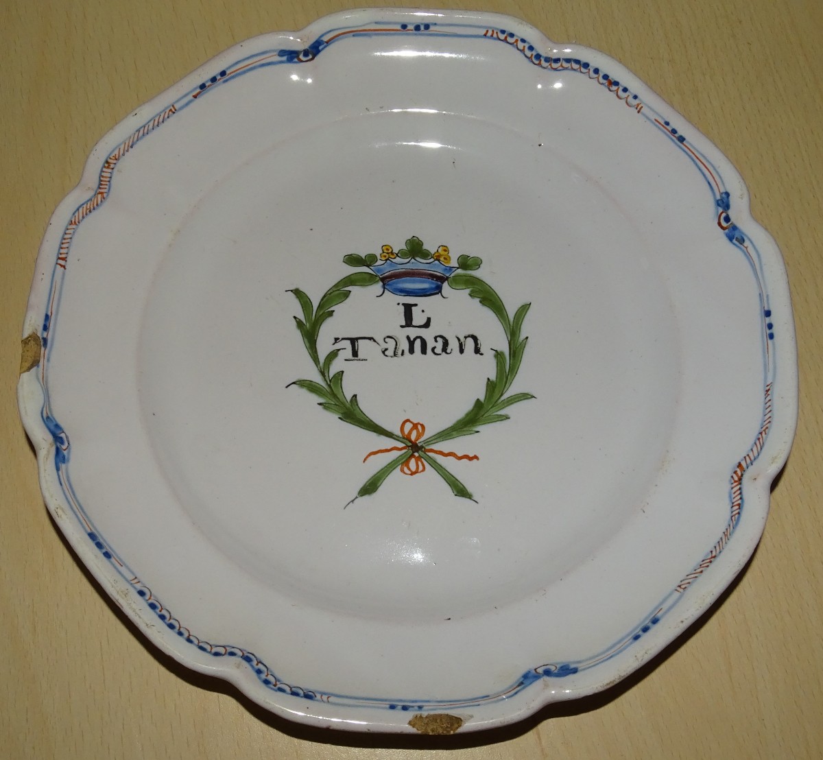 NEVERS, fin XVIIIe. ASSIETTE révolutionnaire "L.TANAN"