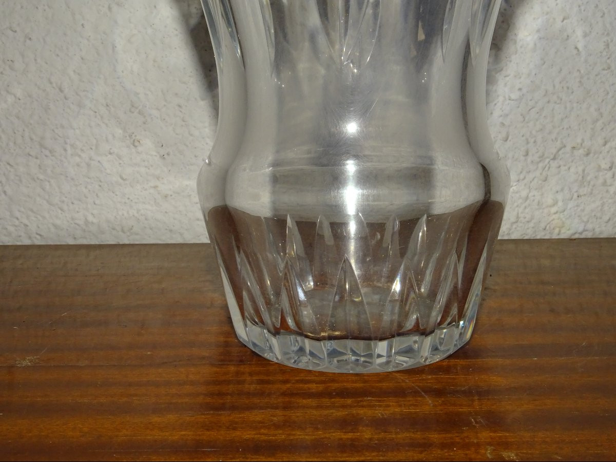 vase signé baccarat, vers 1950, 18.5 cm-photo-3