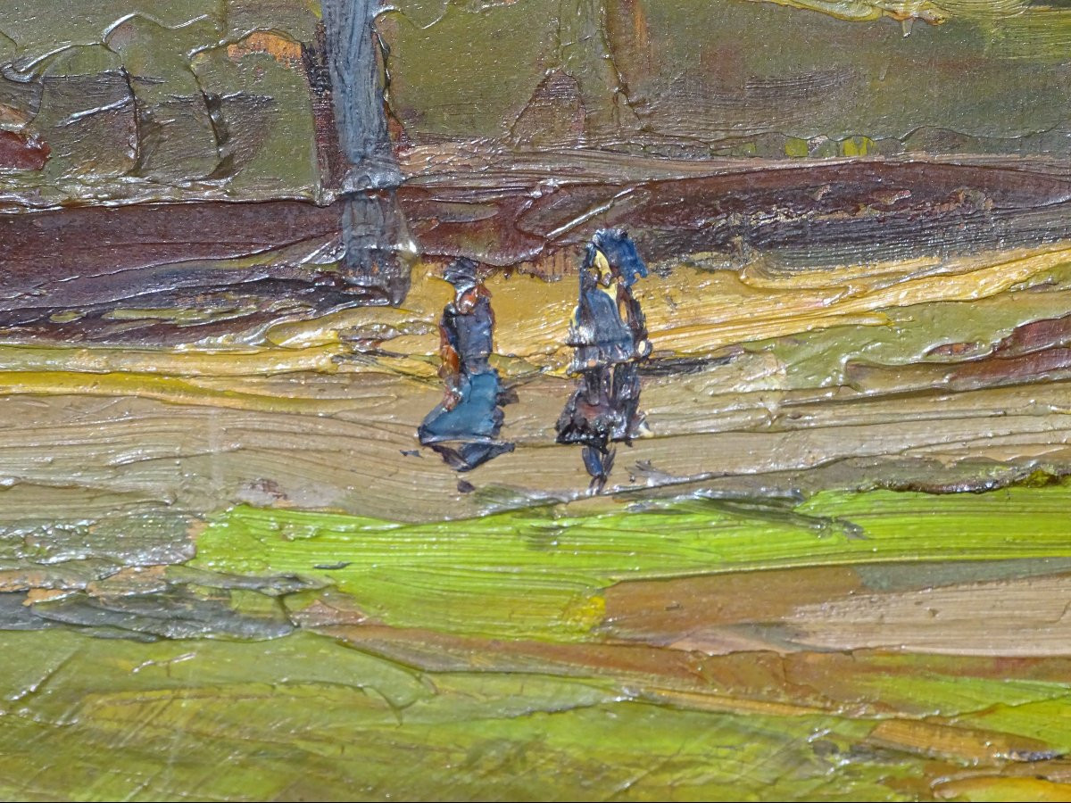 Pierre Bach (1906-1971) Oil On Isorel . Dated 1955 , 66 Cm X 57 Cm-photo-1