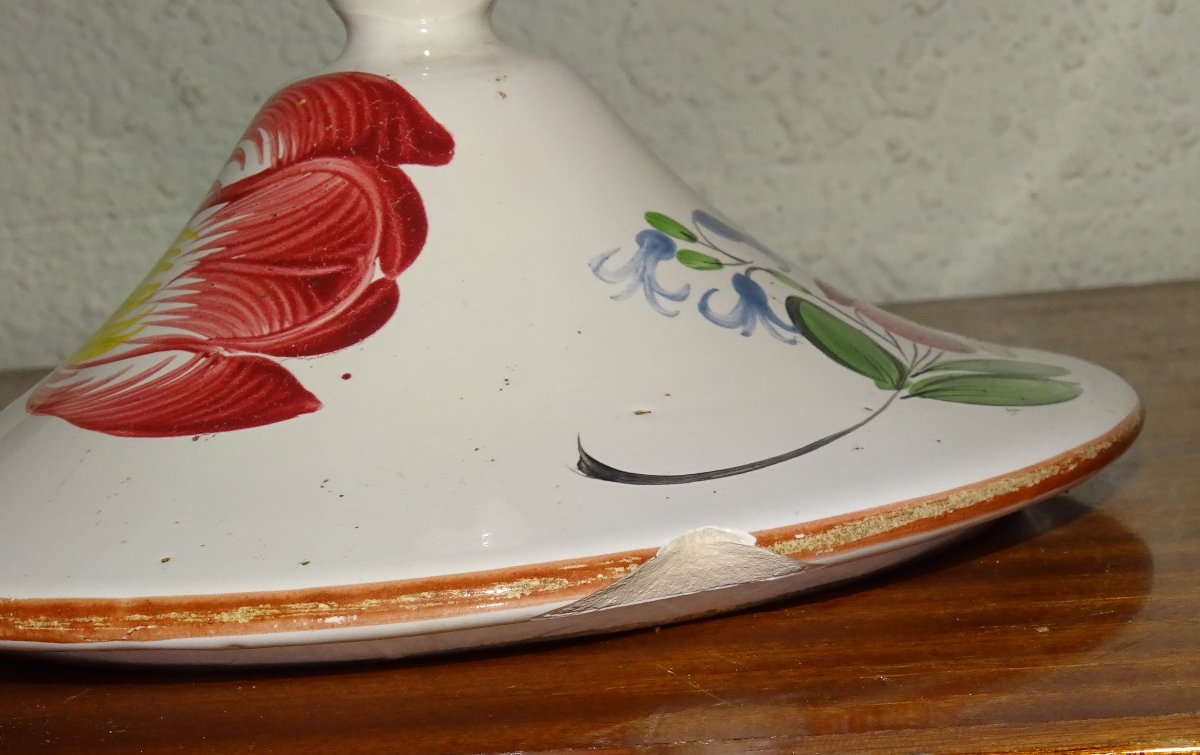 Antique Earthenware Tureen, Lunéville, Les Islettes 19th Century-photo-4