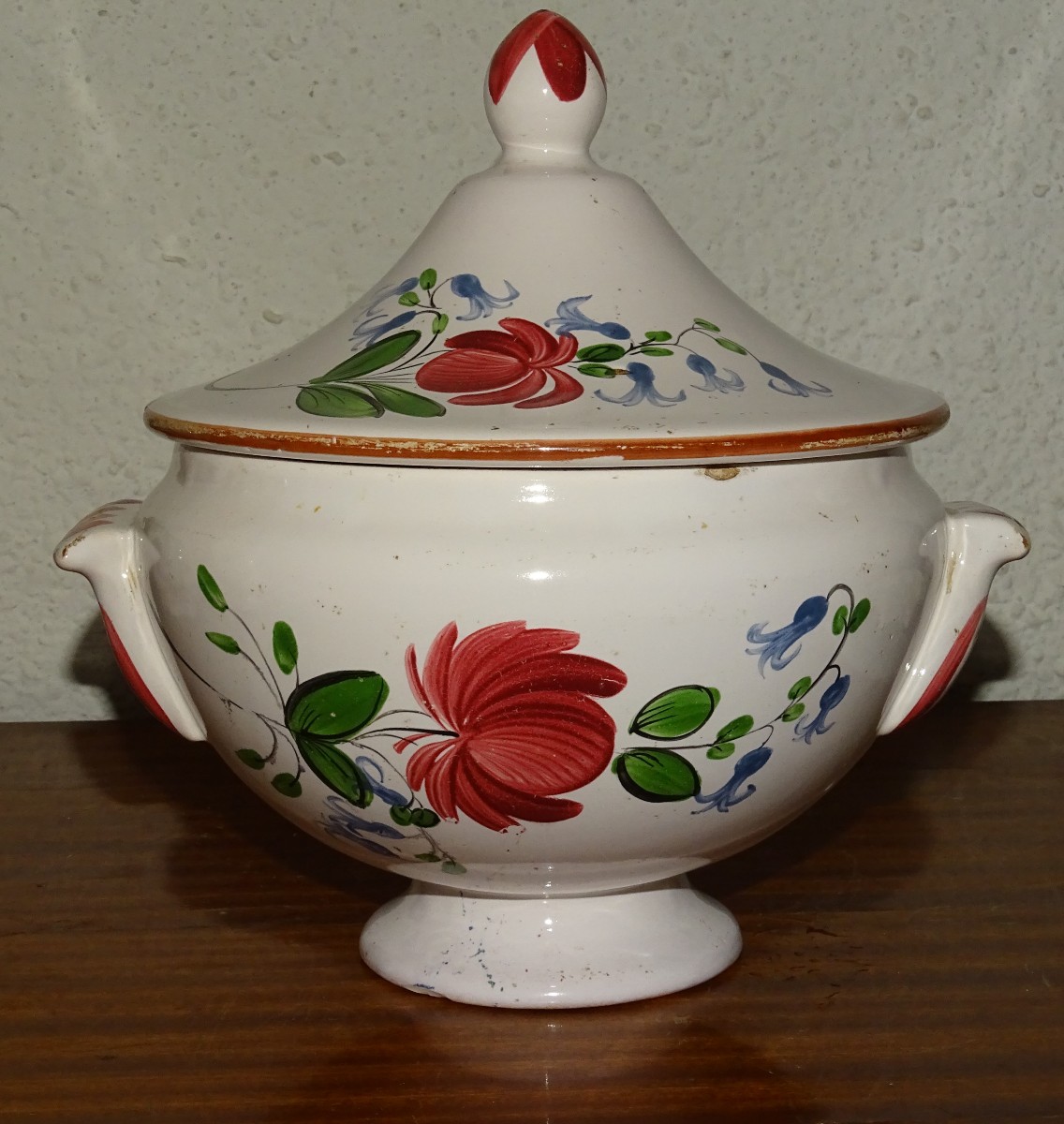 Antique Earthenware Tureen, Lunéville, Les Islettes 19th Century