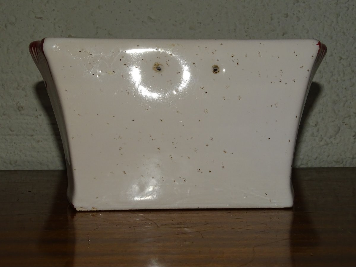Bouquetière au coq d'applique faience des Islettes - Fin XVIII, Début XIXème-photo-3