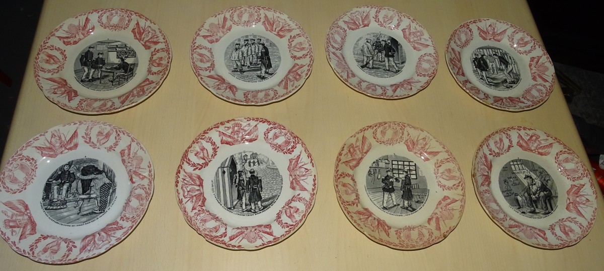 8 Faïencerie Th Fenal De Badonviller Talking Military Plates