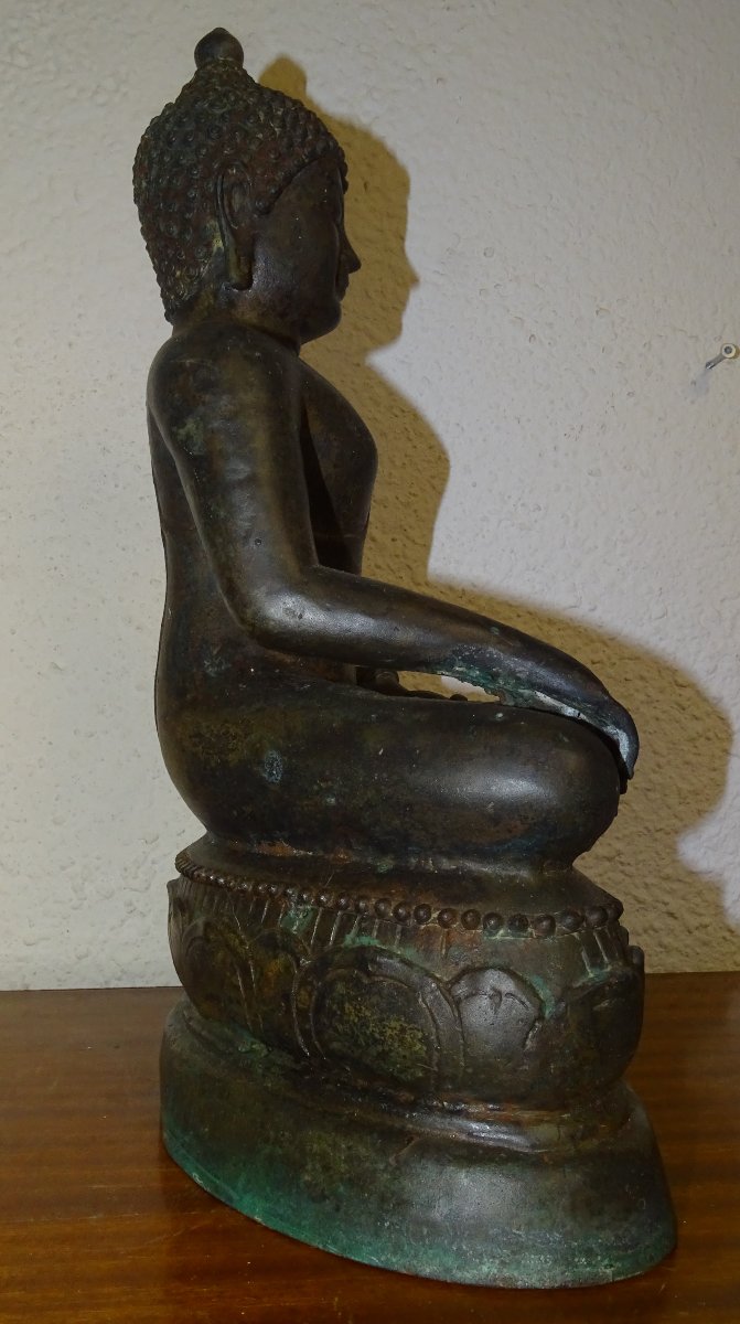 Bronze Buddha , 37 Cm, 19th Century, China Or Tibet-photo-2