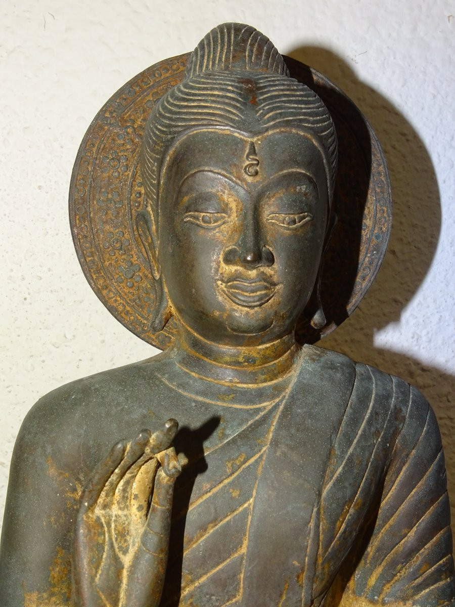 bouddha en bronze représentant Shakyamuni Amitabha, XIXe, chine ou tibet-photo-2