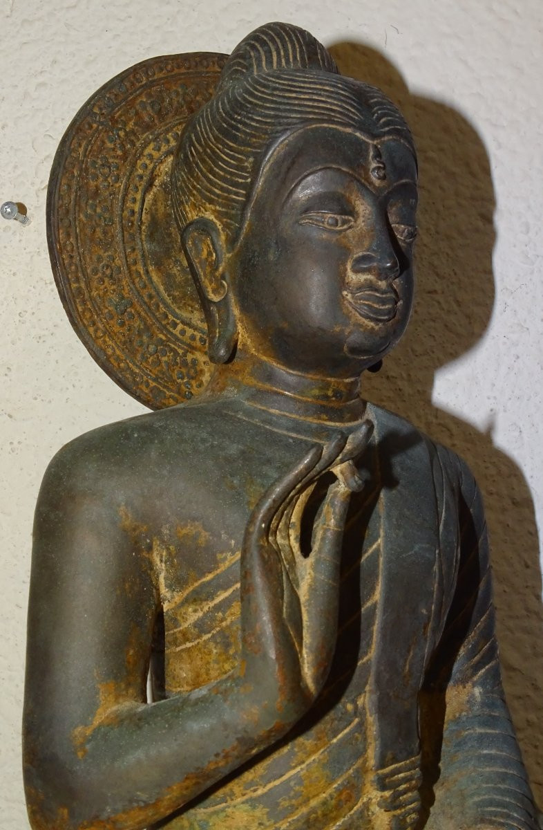 bouddha en bronze représentant Shakyamuni Amitabha, XIXe, chine ou tibet-photo-3