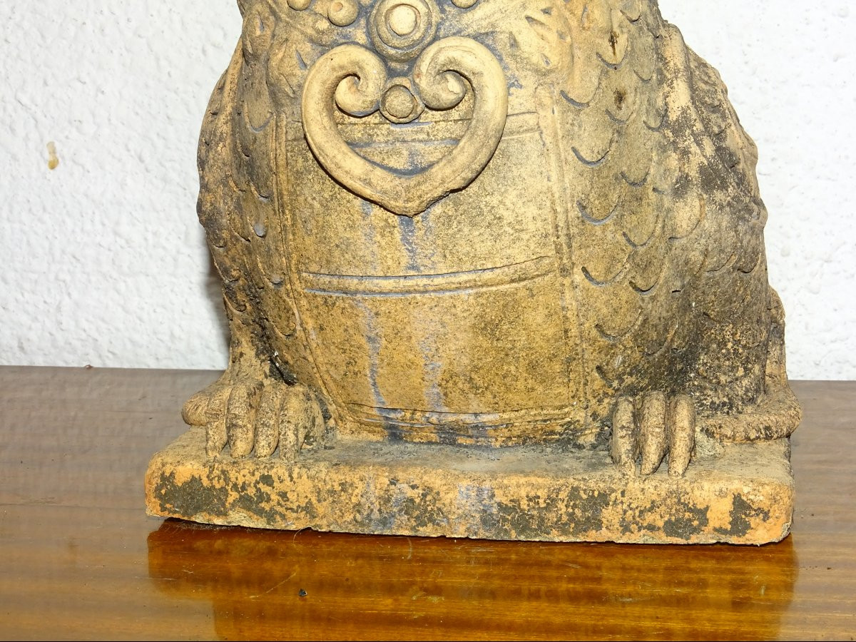 Faîtage de toit de temple à tête de dragon, Sukhothaï, XIXème-photo-2
