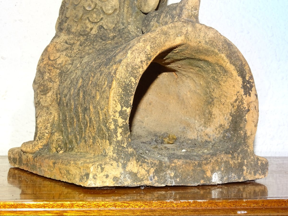 Faîtage de toit de temple à tête de dragon, Sukhothaï, XIXème-photo-4