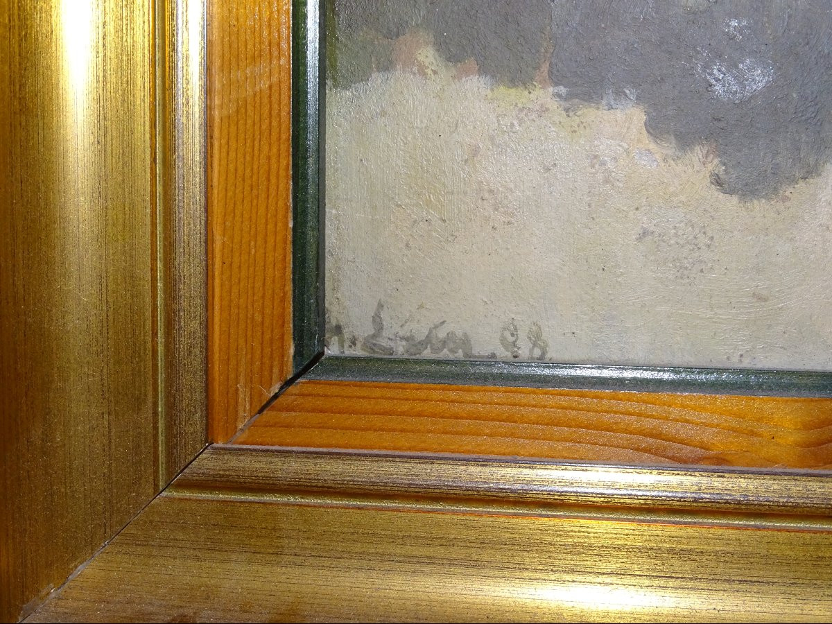 Hippolyte LETY (1878-1959), huile/carton, exposé au salon de bordeaux 1909-photo-3