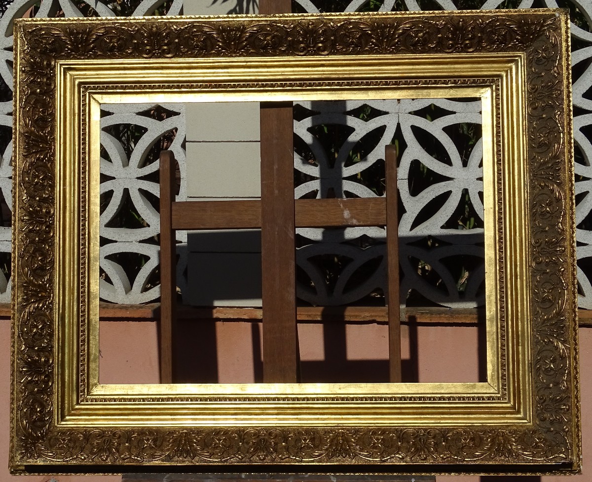 Imposing 19th-century Gold-leaf Frame, 116 Cm X 96 Cm