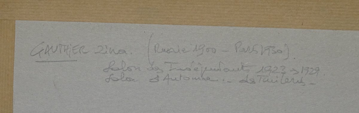 Zina GAUTHIER (1890/99-1936), notre dame de paris, aquarelle, artiste russe-photo-4