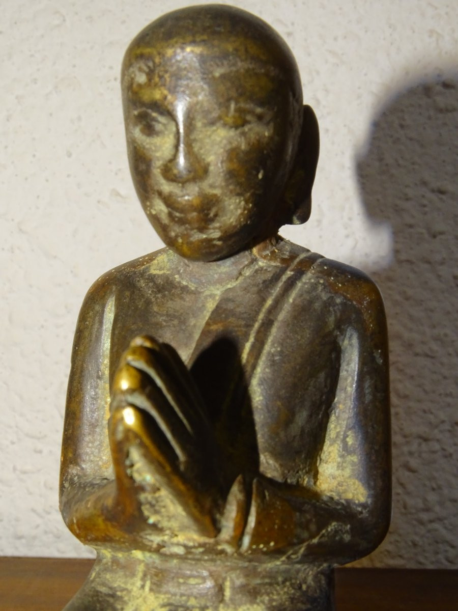 Bronze Moggallana Adorant, Burma, 18th Century-photo-1