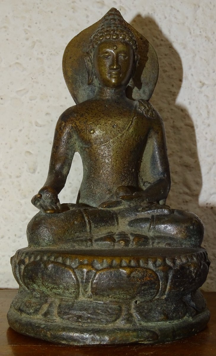 Bronze Temple Buddha, Asia, 18th Century-photo-2