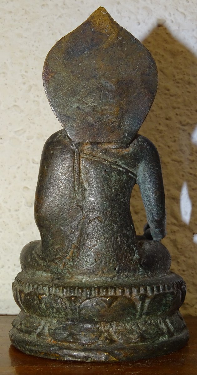 Bronze Temple Buddha, Asia, 18th Century-photo-4
