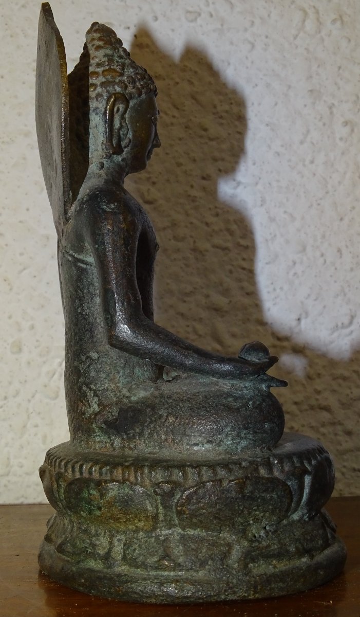 Bronze Temple Buddha, Asia, 18th Century-photo-1