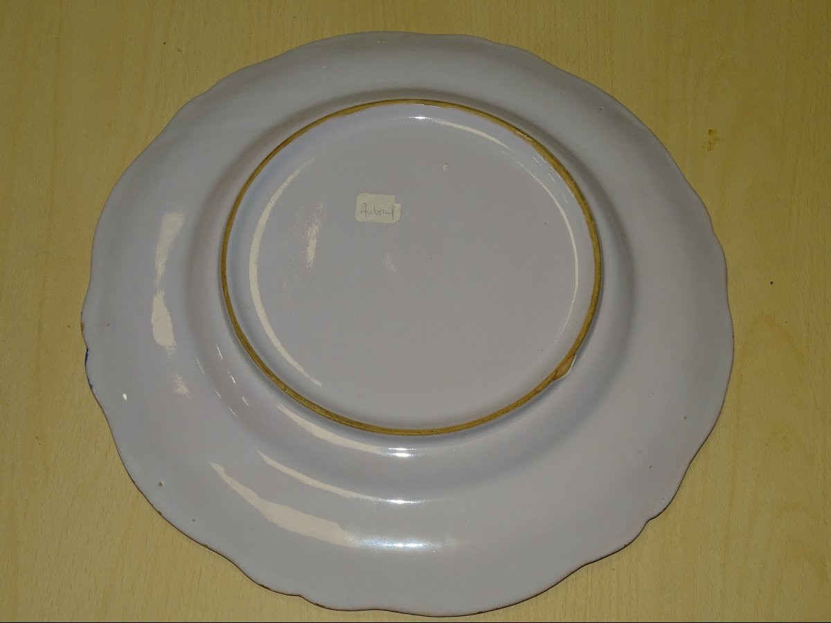 Emile Gallé, Suite Of 3 Earthenware Dishes With Coat Of Arms, 32.5 Cm-photo-4