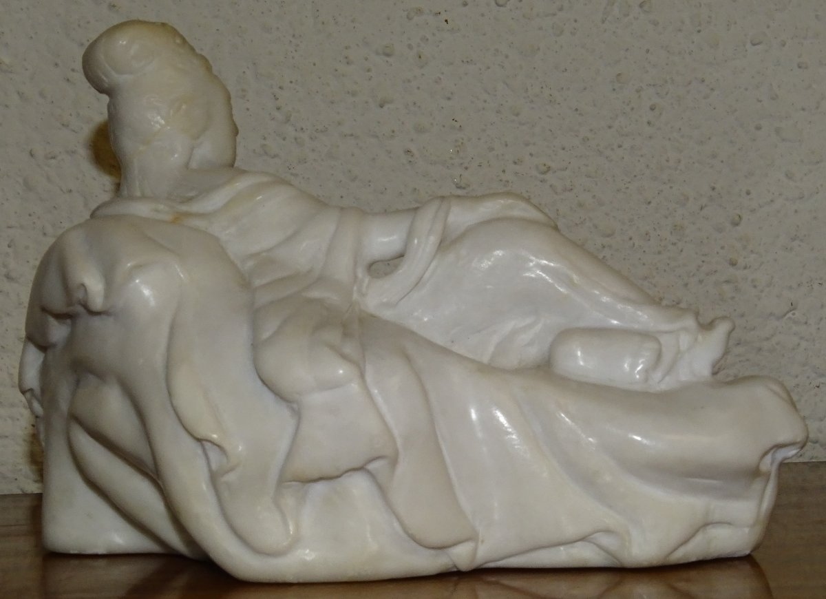 Antique Marble Sculpture, Buddha Or Guan Yin, 19th Century, China-photo-3