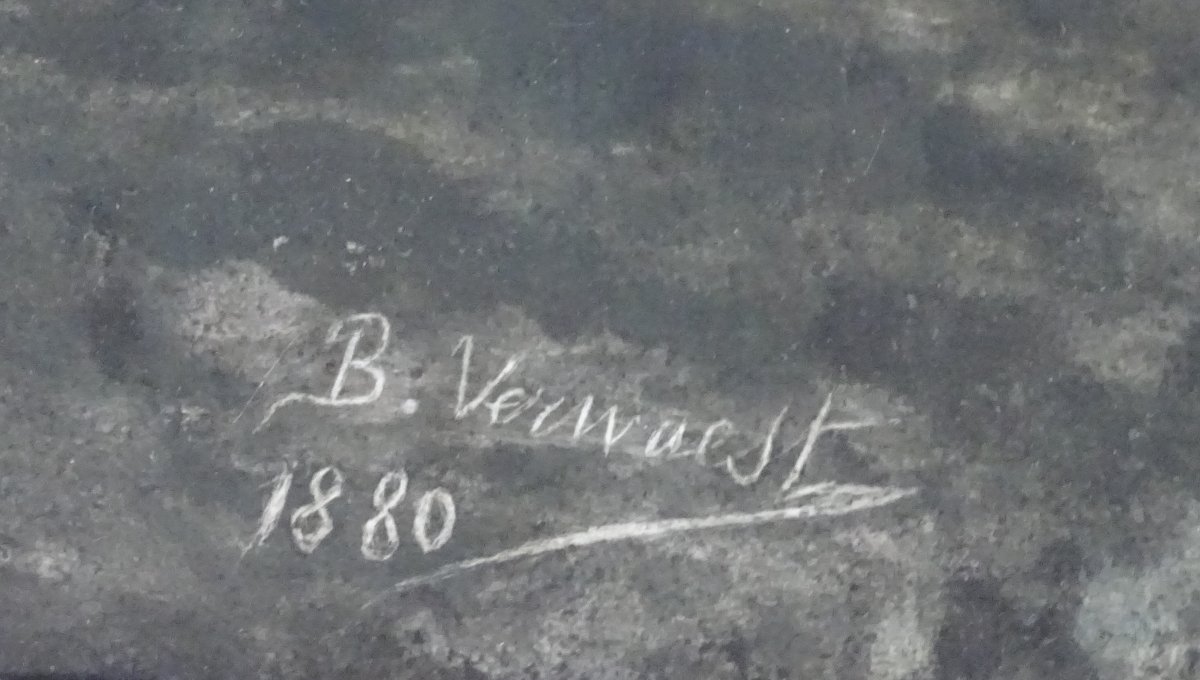 Loebnitz Jules Paul (1836-1895) And Maison Pichenot, Signed Verwaest-photo-1