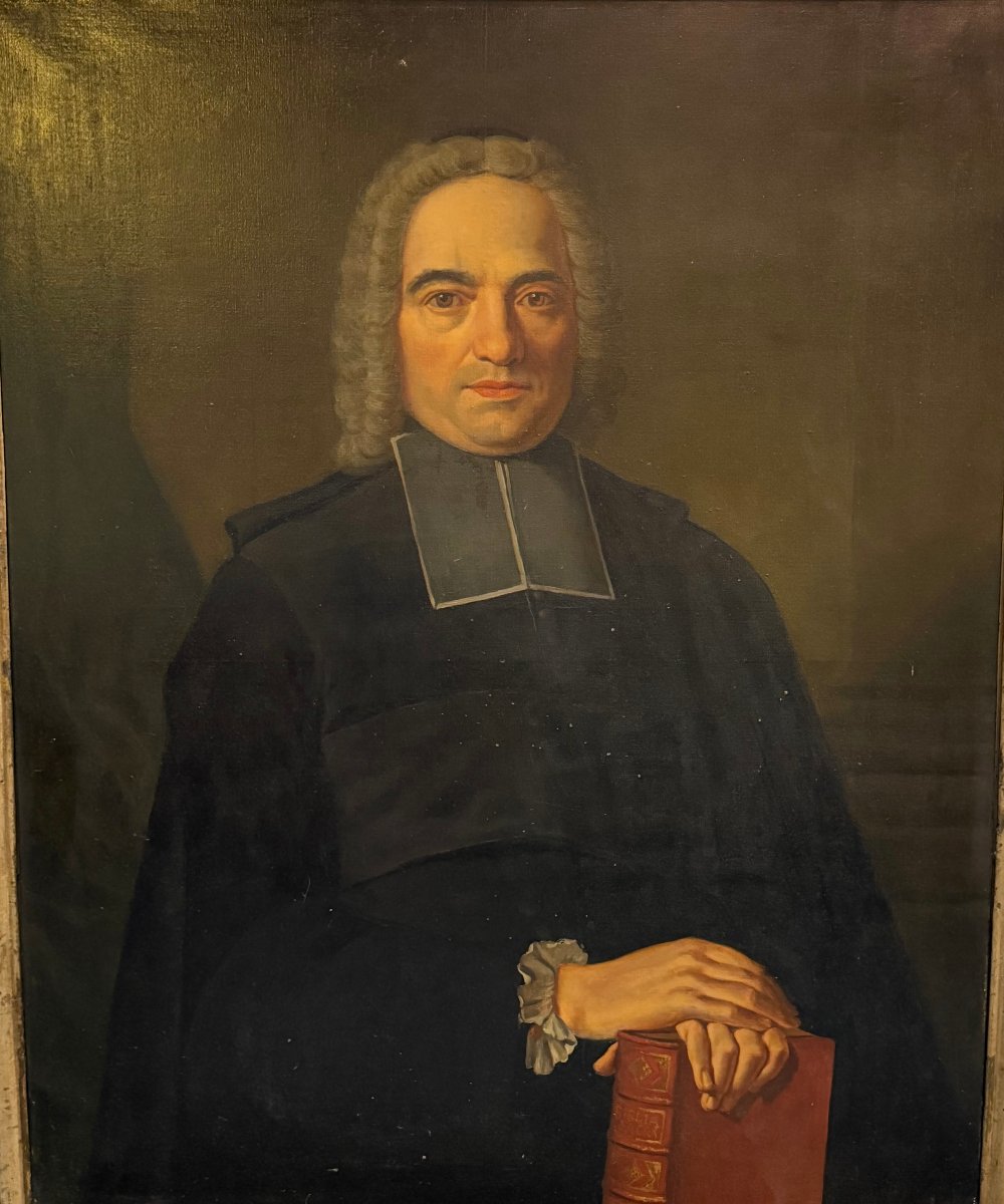 École française, Portrait d’ecclésiastique ou évèque Vers 1750–1770-photo-2