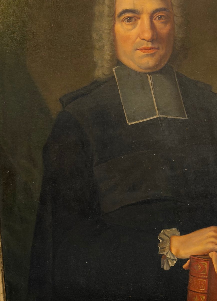 École française, Portrait d’ecclésiastique ou évèque Vers 1750–1770-photo-1