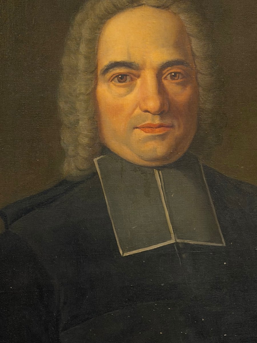 École française, Portrait d’ecclésiastique ou évèque Vers 1750–1770-photo-2