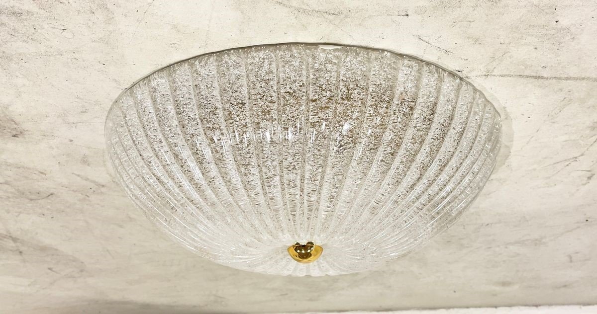 Pulegoso Ceiling Light By Vistosi, Murano, 1970s