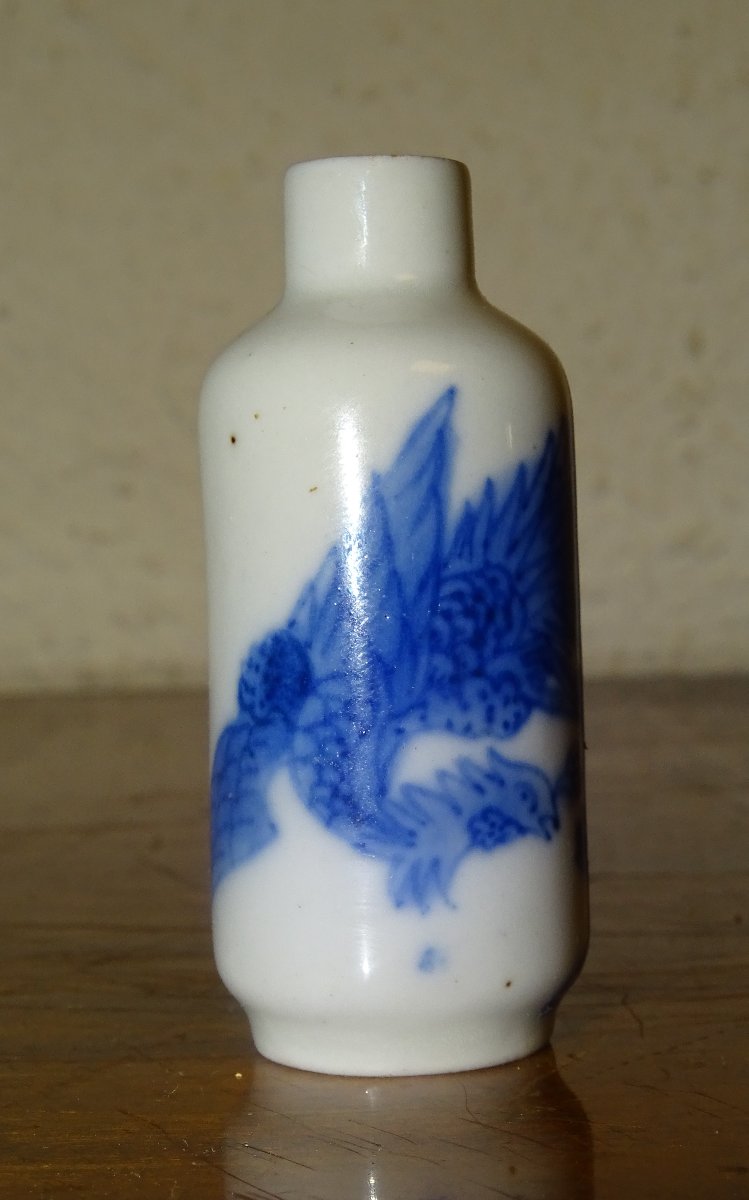 Snuffbox Or Chinese Porcelain Tobacco Bottle, 19th Century-photo-2