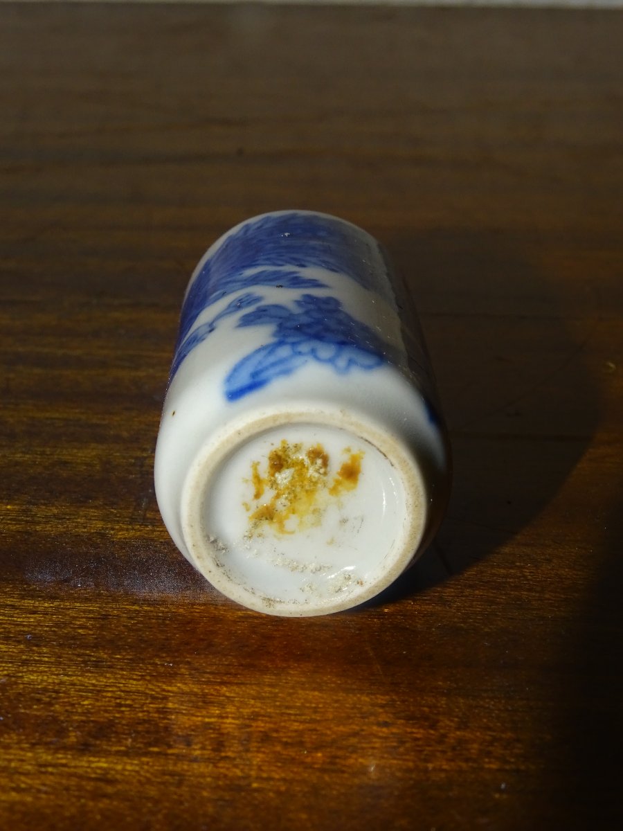 Snuffbox Or Chinese Porcelain Tobacco Bottle, 19th Century-photo-3