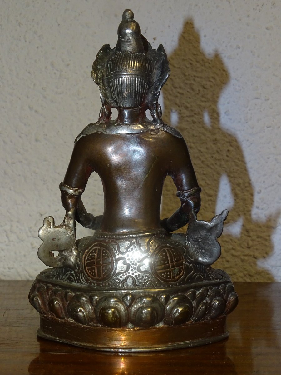 Statue bronze boudda tibet,  Aparmita / Amitayus-photo-2