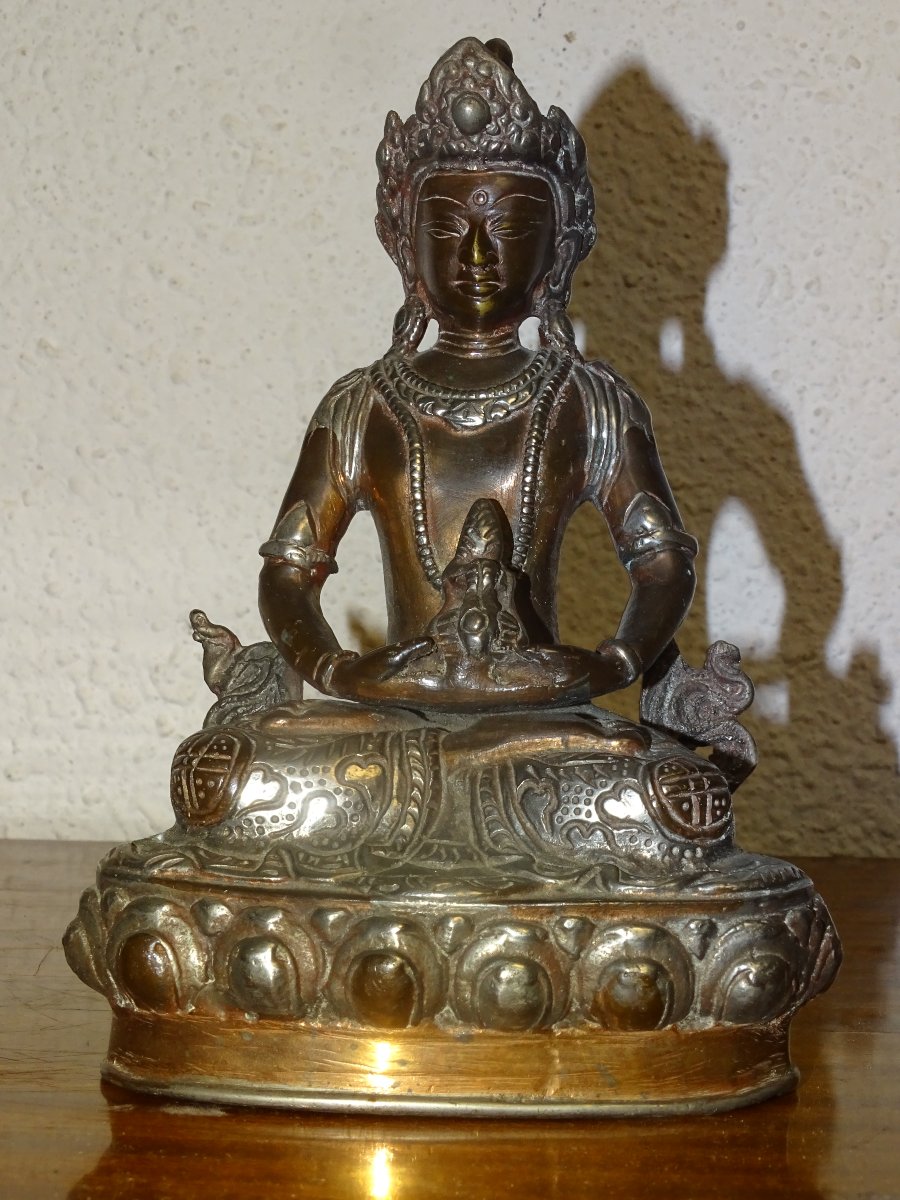 Statue bronze boudda tibet,  Aparmita / Amitayus