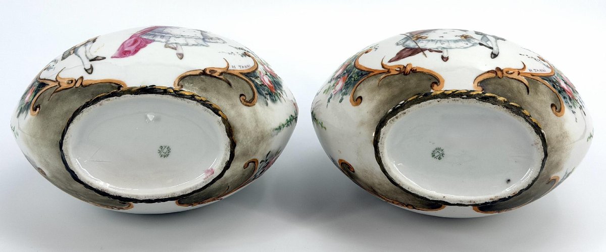 paire de vases LIMOGES Manufacture Jean POUYAT (1890-1932)-photo-4