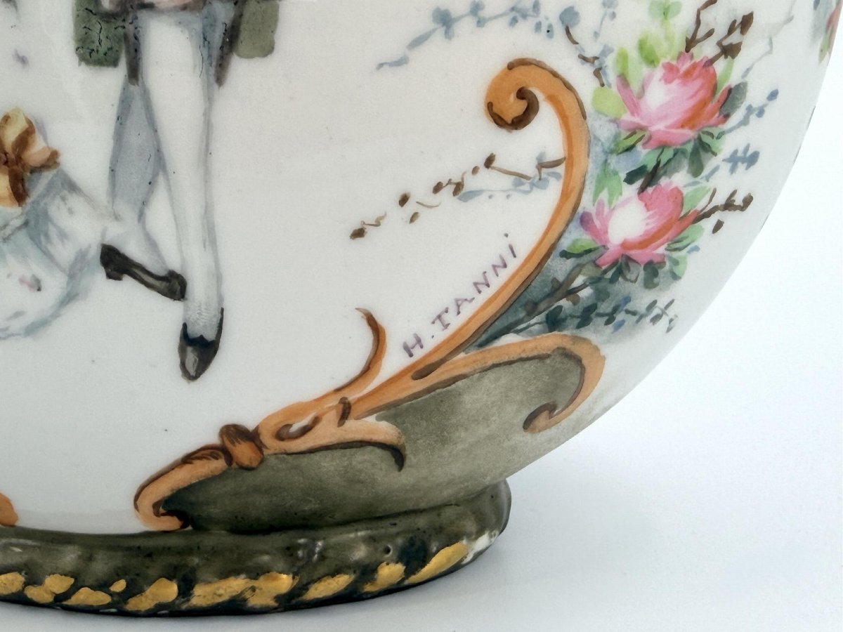 paire de vases LIMOGES Manufacture Jean POUYAT (1890-1932)-photo-3