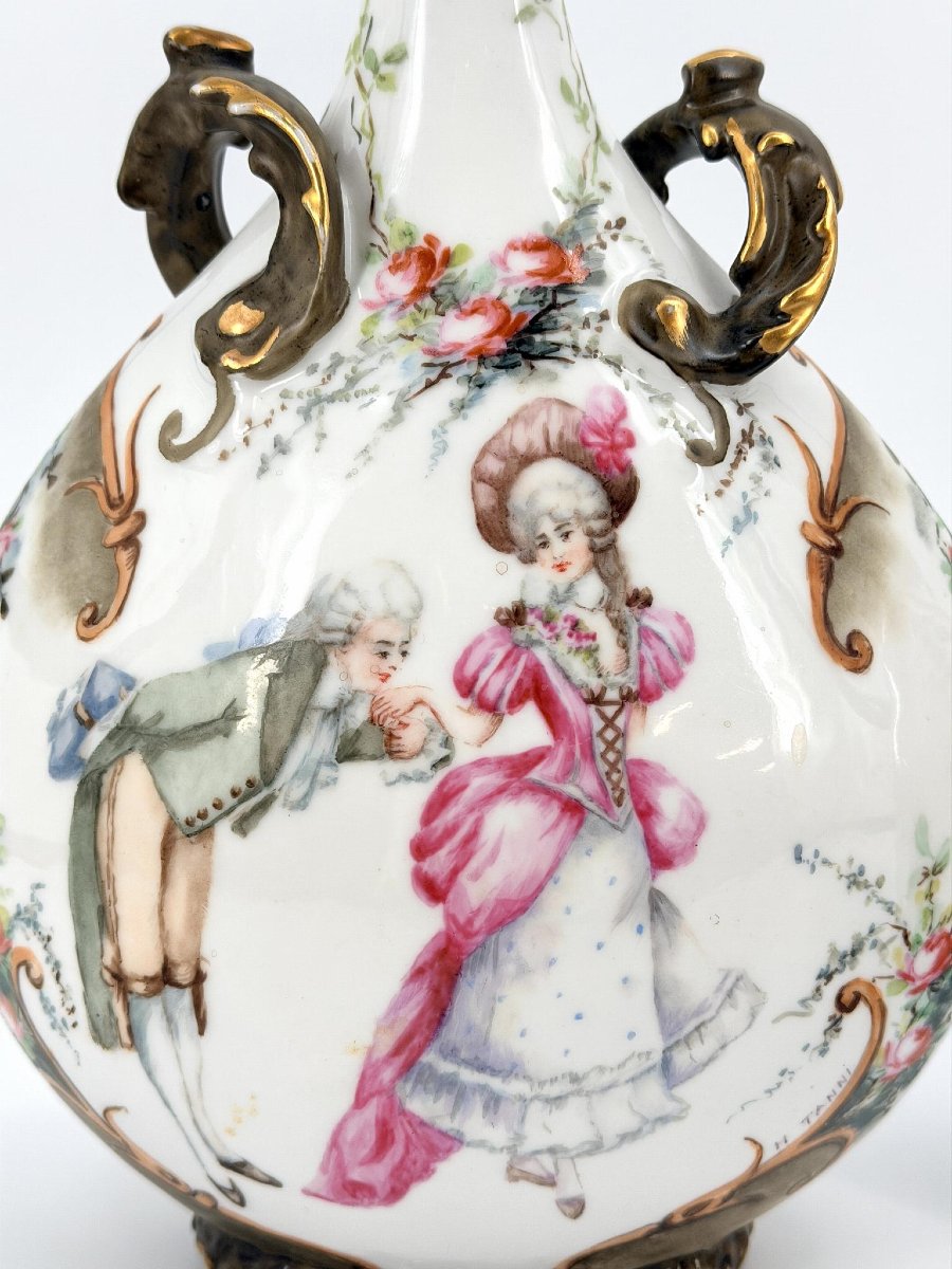paire de vases LIMOGES Manufacture Jean POUYAT (1890-1932)-photo-5