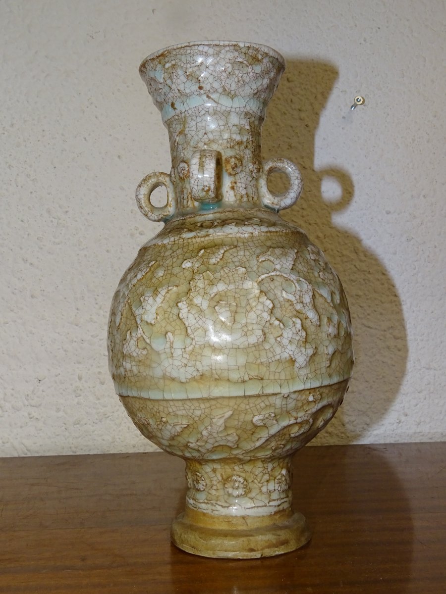 ancienne céramique chinoise, vase émaillé, chine, XIXème ou anterieur-photo-2