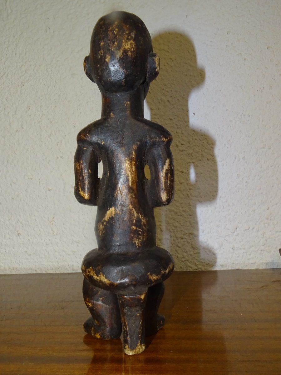 Antique Fang Statue From Gabon, Carved Wood, Mid-20th Century-photo-4