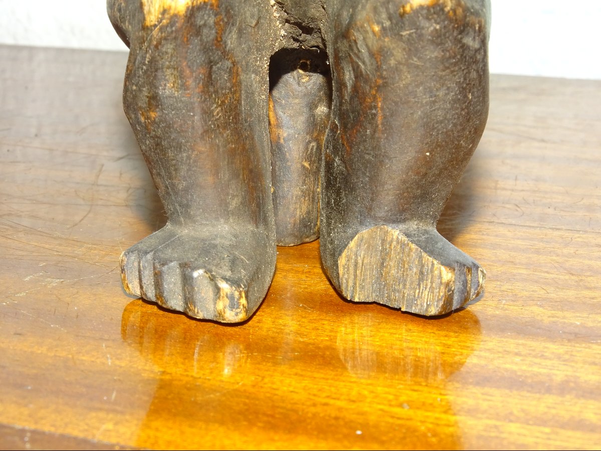 Antique Fang Statue From Gabon, Carved Wood, Mid-20th Century-photo-2