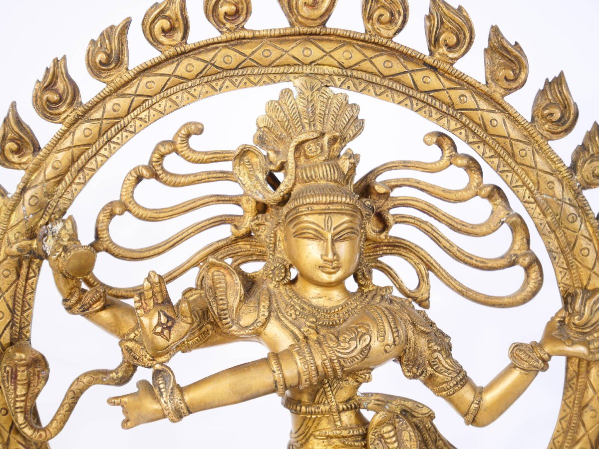Gilded Bronze Shiva Nataraja, 19th Century-photo-2