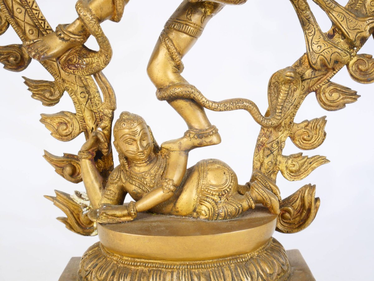 Gilded Bronze Shiva Nataraja, 19th Century-photo-1