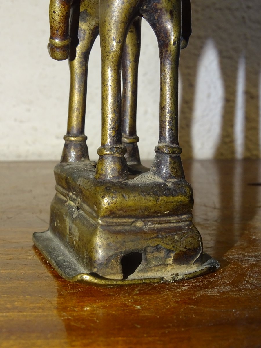 Brass Statue Of Khandoba, India, 18th Century-photo-1