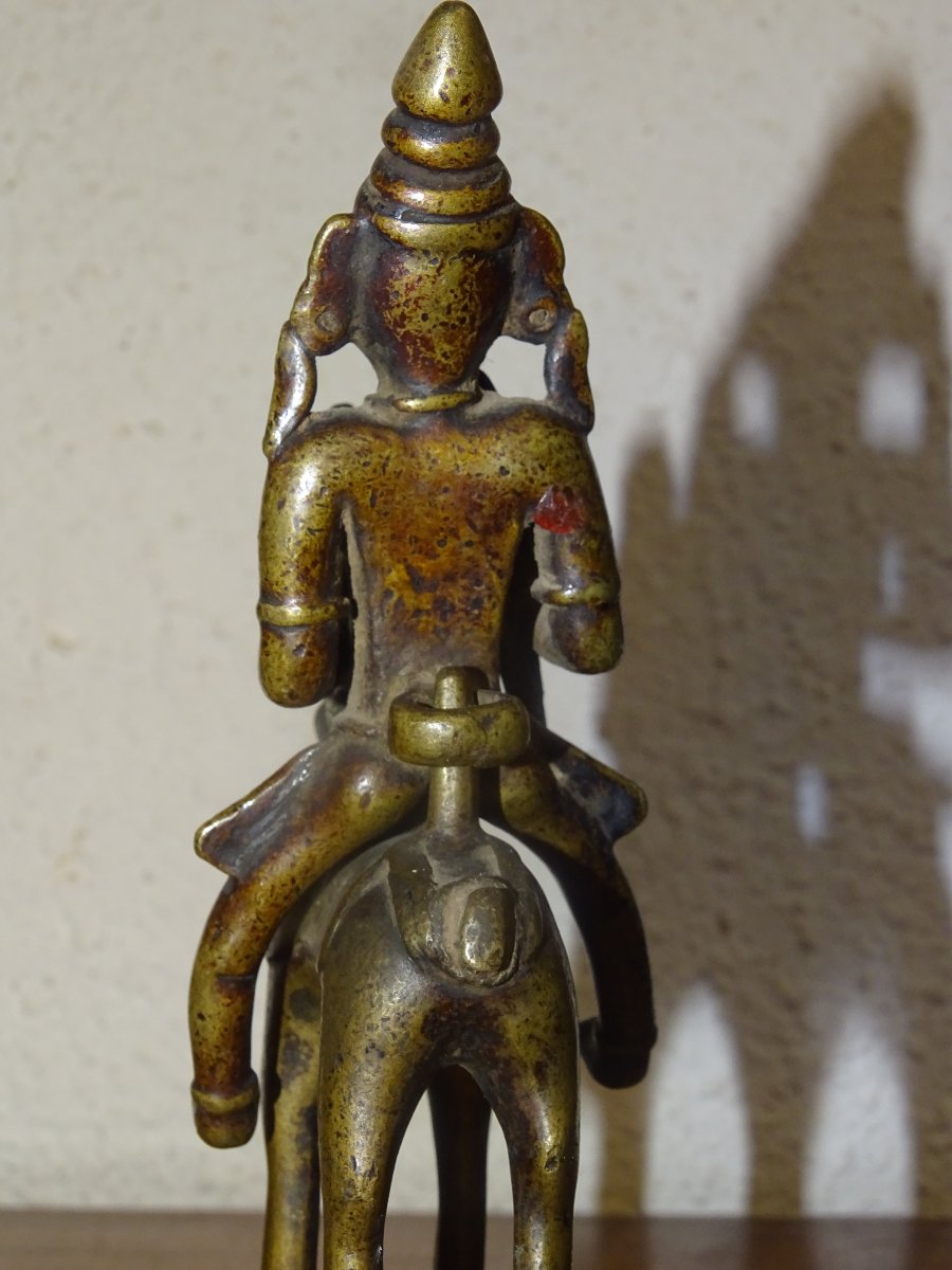Brass Statue Of Khandoba, India, 18th Century-photo-2
