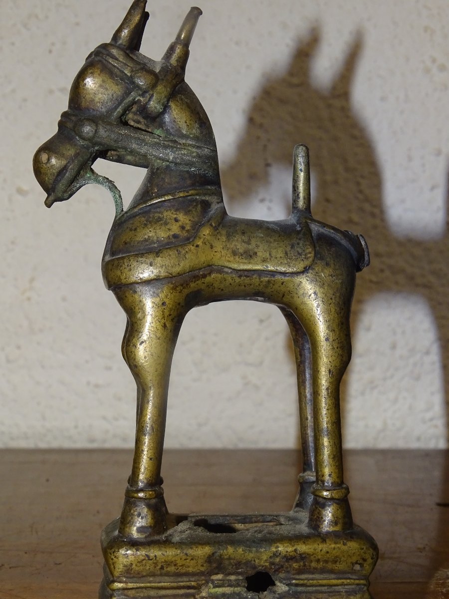 Brass Statue Of Khandoba, India, 18th Century-photo-5