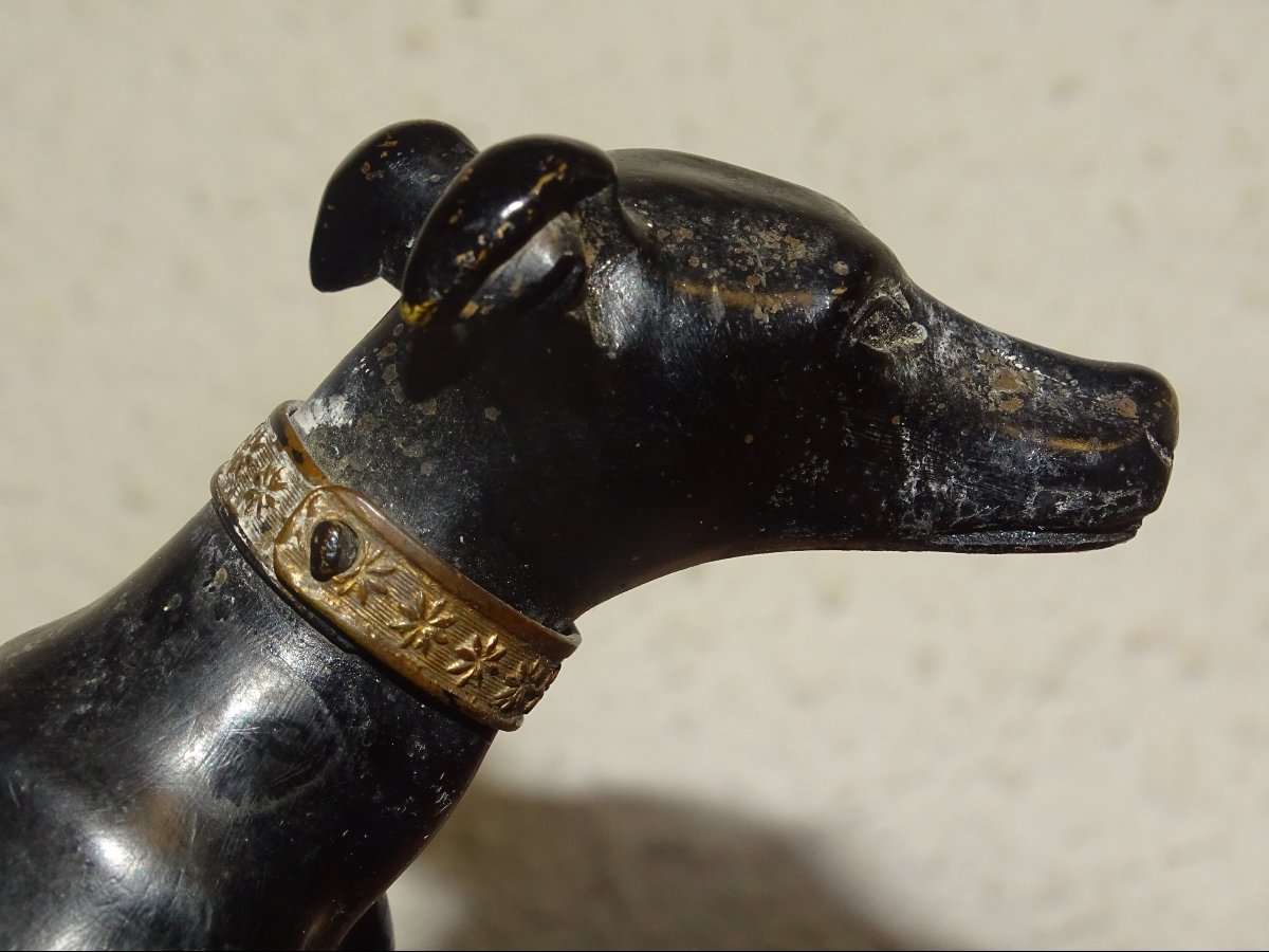 Bronze Greyhound, Paperweight, 19th Century-photo-3