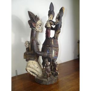 Large Cup-bearing Statue, Yoruba, Benin, Nigeria, Doctor Redor Collection