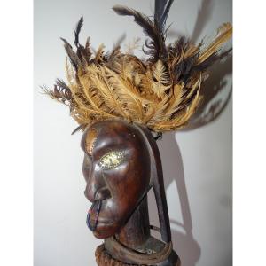 Byeri Fang Statue From Gabon With His Headdress, Collection Of Doctor Jean Redor.