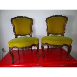 Pair Of Louis XV Chairs, 18th Century