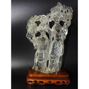 Hard Stone Sculpture, Rock Crystal, 19th Century, China, Asia, Amateur Collection