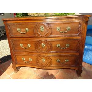 Louis XIV Chest Of Drawers In Languedoc Walnut, 18th Century