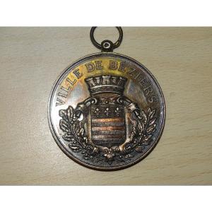 Medal Of The City Of Béziers - Grand Music Competition April 1892 - 50g Silver