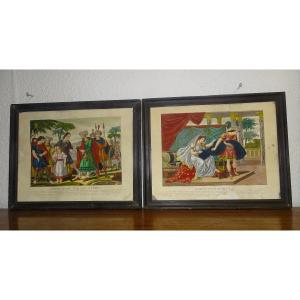 Pair Of Engravings Of Joseph In Egypt, Empire Period, 19th Century